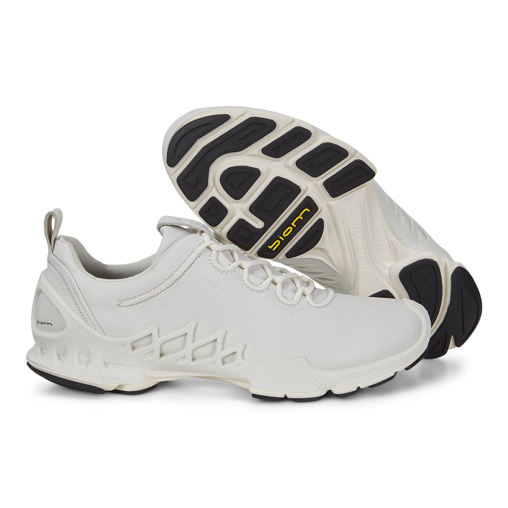 ECCO Mens Hiking Shoes White - Biom Aex Low - TIQ-192570